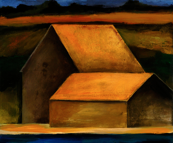 Hornblower Barns At Dusk 12 x 15 inches (image), on 17 x 18 inches sheet, edition of 25
