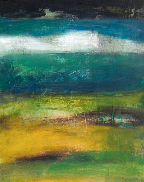 Resting by the Pond, 16 by 20, acrylic on canvas SOLD