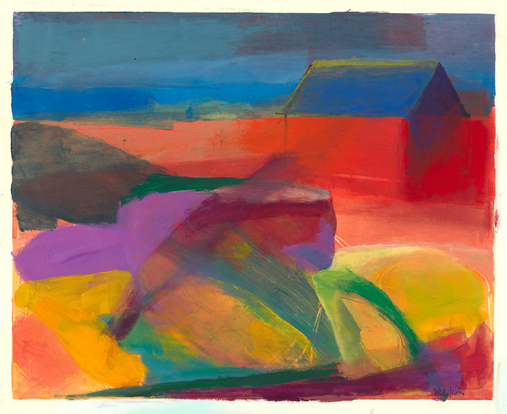 Hidden, 16 x 19.5 inches, mixed media monotype