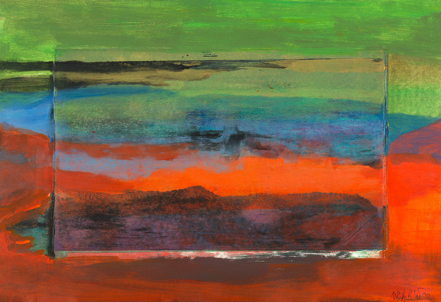 Sunset # 5, 15 x 22 inches, monotype and acrylic on paper SOLD
