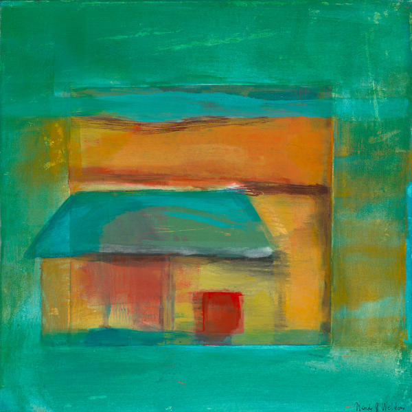 Wind, 16 x 16 inches,mounted mixed media monotype on panel SOLD