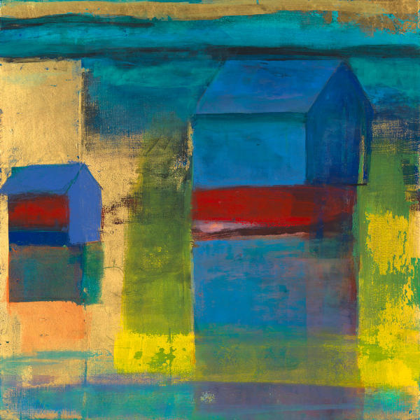 Some Red, 16 x16 inches, painting on paper SOLD