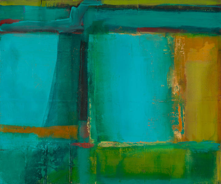 Again, 20 by 24 inches, acrylic, sand paper, gold leaf on canvas over panel