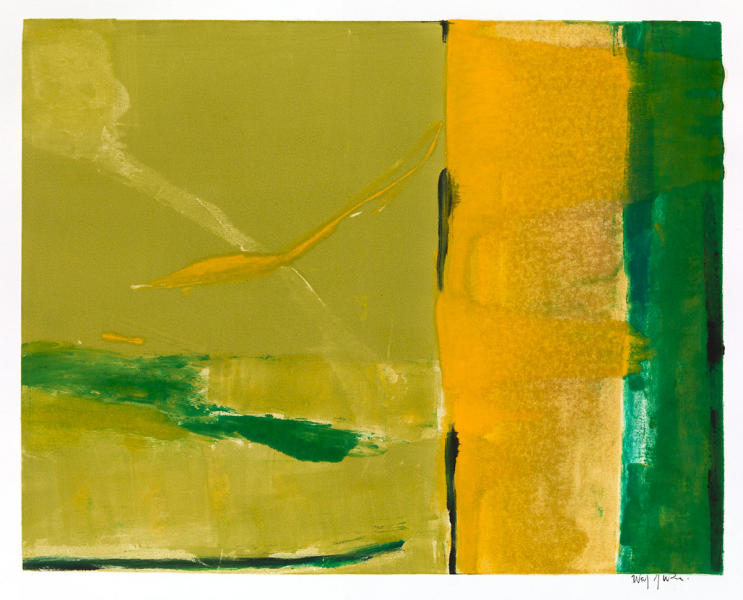 Bright Sunlight at Lucy, 20 by 15.5 image, 26 by 30 framed, acrylic on paper