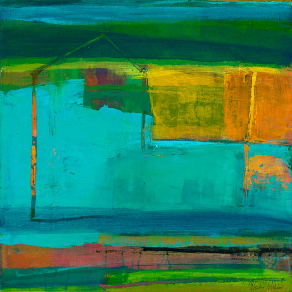 The Garage of my Childhood, 16 x 16, acrylic on panel SOLD