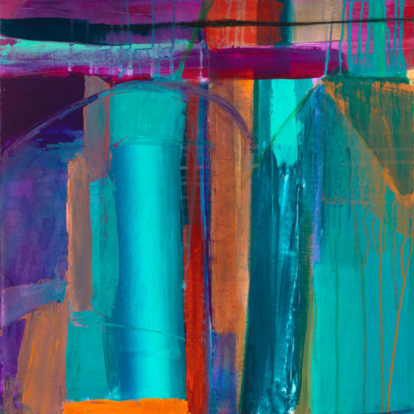 Upbeat, 24 x 24, acrylic on panel SOLD